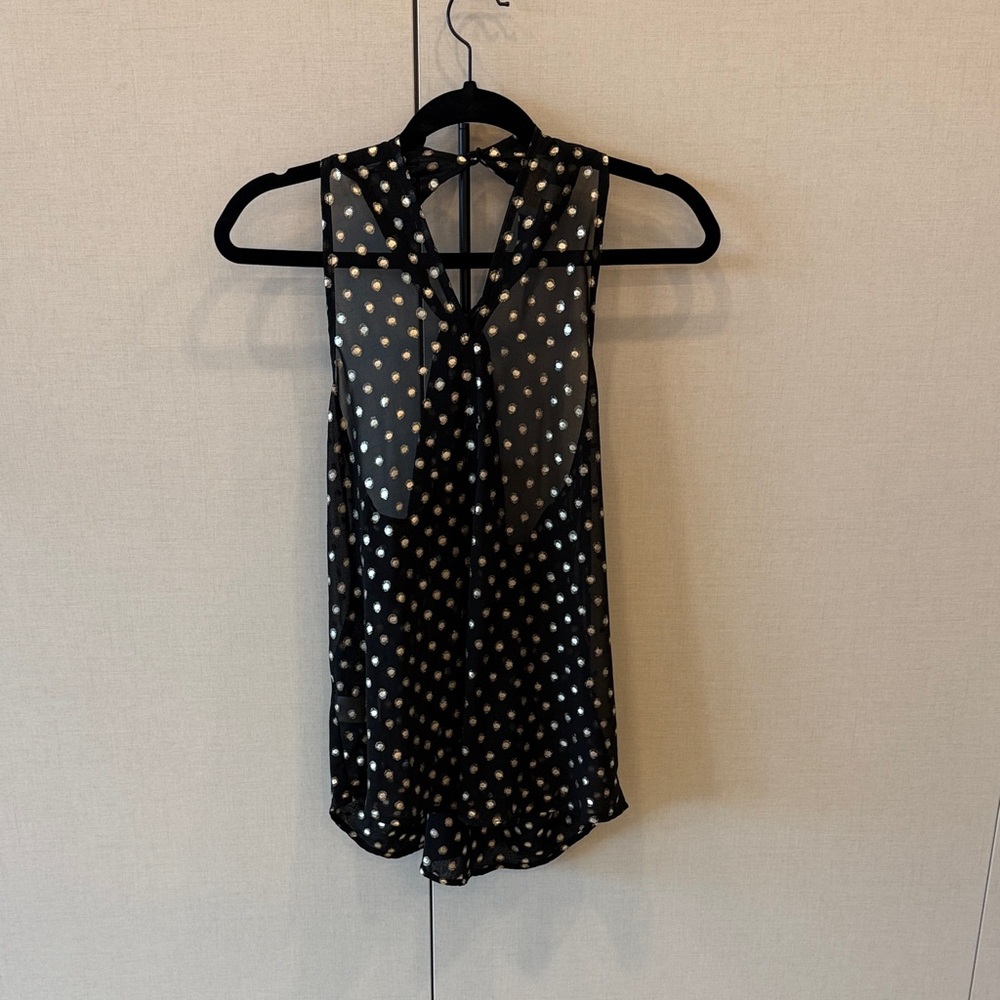 Veronica M Black and Cream Polka Dot Blouse